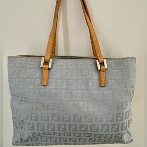 FENDI Light Blue Monogram Bag. Great condition. Comes with COA
